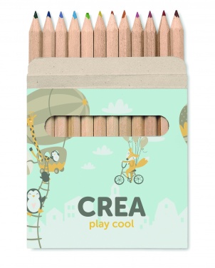 Logo trade reklaamtooted foto: 12 värvilise pliiatsi komplekti